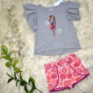 Toughskins Girls Shirt & Shorts